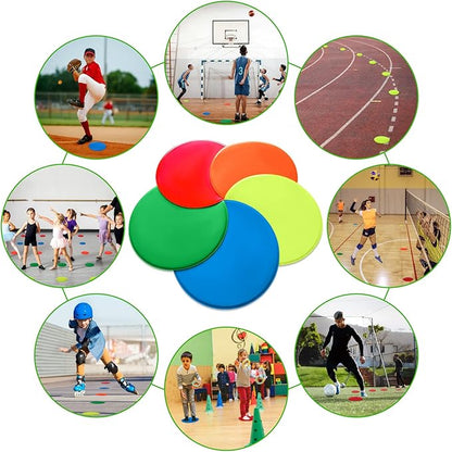 Spot Markers,9 Inch Anti-Slip Agility Spots Markers,10 Pcs