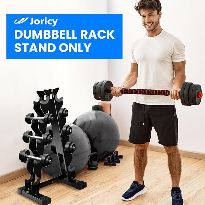 Dumbbell Weight Rack Stand Only - 260 LBS Weights Capacity, A-Frame Dumbbell Weight Rack Dumbbells Storage Racks for Dumbbells Weights Organizer Stand for Home Gym, Black
