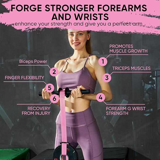 Forearm Strengthener and Wrist Roller 43.3 inch 51.2 inch