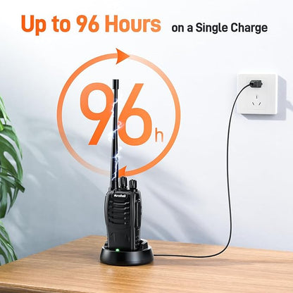Rechargeable Long Range Two-way Radios with Earpiece 6 AR-5 Walkie
