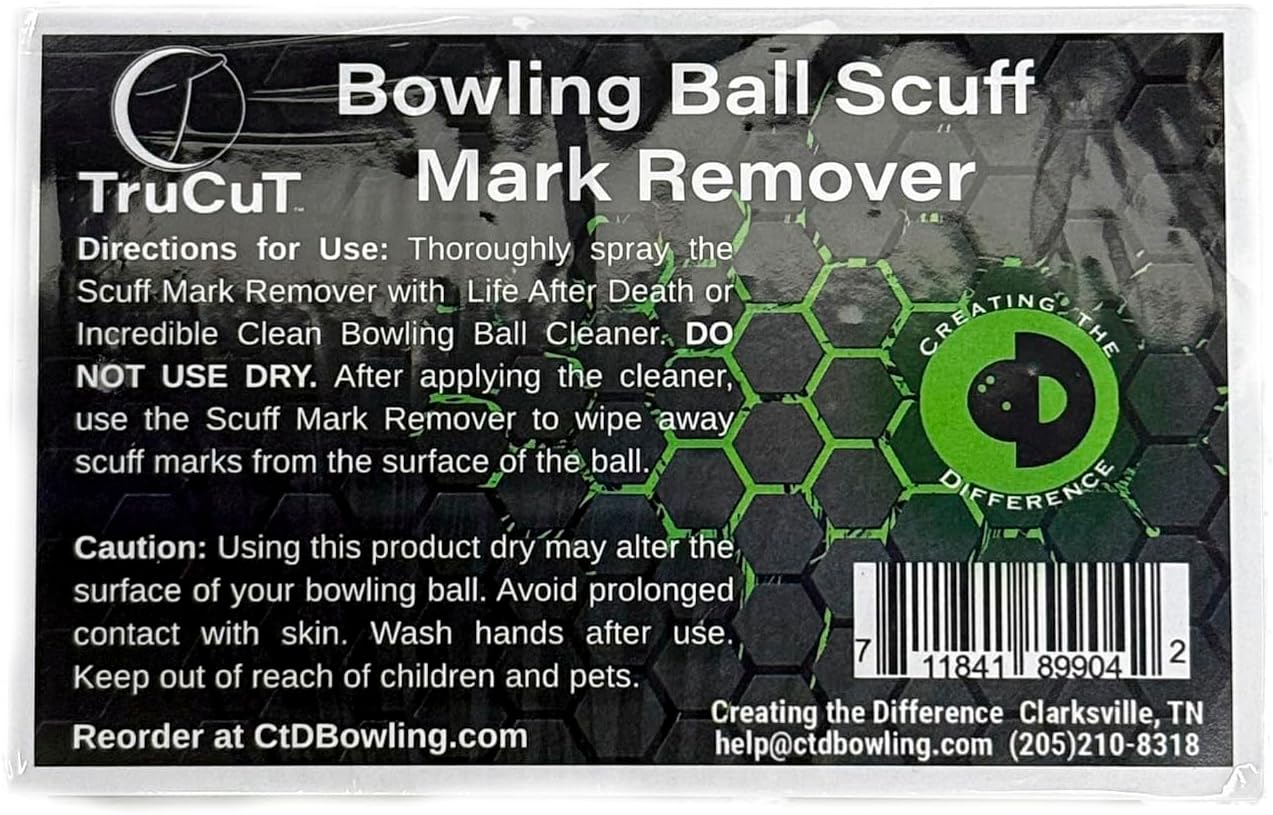 Creating the Difference Incredible Clean Kit | Bowling Ball Cleaner and Life Extender | Strongest Formula Available | Includes 8 oz Bottle Plus a Trucut Scuff Mark Remover & 10 DurablenX Towels