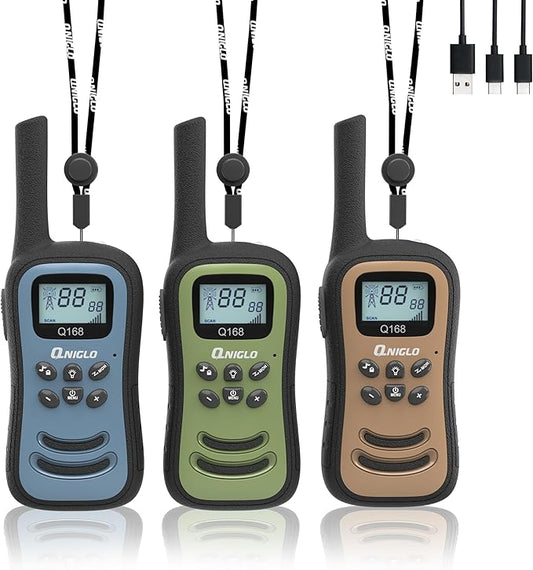 Qniglo Walkie Talkies for Adults/Kids 22 FRS 2 Way Adventure(3 Pack)
