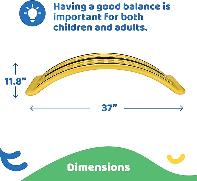 Dazmers Balance Board - Wobbler Balancing Board for Kids - Balance Board Toddler - Rocker Practice Balance - Trainer Board Toy for Toddler and Teens - Physical Exercise for All Ages
