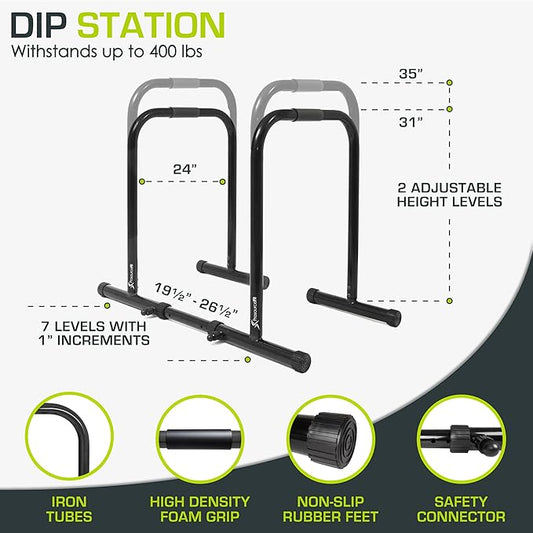 ProsourceFit Power Dip Station Adjustable Height Upper Body