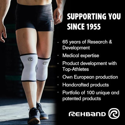 Rehband 5mm Knee Sleeves for Functional Training, Cross-Training & Powerlifting, Weightlifting Knee Support made of Neoprene, Unisex, Colour:Copper/Black - 1 Pair, Size:XX-Large