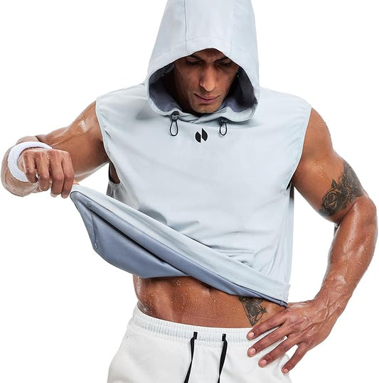 HOTSUIT Sauna Vest for Men Anti-rip Men's Heat Trapping Pullover Hoodies Tank Top for Boxing Exercise