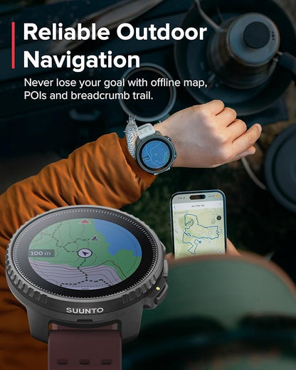 SUUNTO Vertical GPS Sports Watch, Premium Adventure Watch w/1.4 inch Touchscreen & 95+ Training Workout Analysis, Heart Rate & Sleep Tracking, 60-Day Battery Life, Dual-GNSS, Free Offline Maps, Ruby