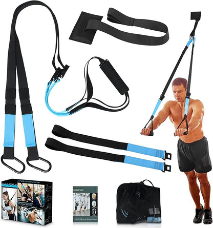 Bodyweight Fitness Resistance Suspension Kit Extension Strap Door Anchors