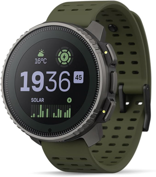 SUUNTO Vertical Solar GPS Watch, Premium Multisport Watch w/60-Day Battery Life, 1.4 inch Large Touchscreen, Heart Rate & Sleep Tracking, Dual-GNSS Navigation, Free Global Offline Map, Ti Forest