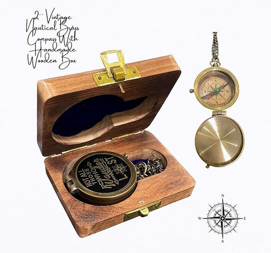 Averex® Antique Brass & Copper Sundial Compass