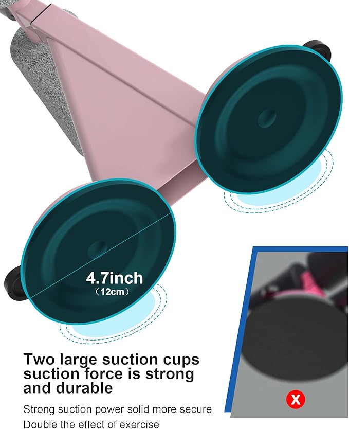 Punching Bag Sit Up Exercise Equipment Ab Workout 6 Adjustable 2 Suction