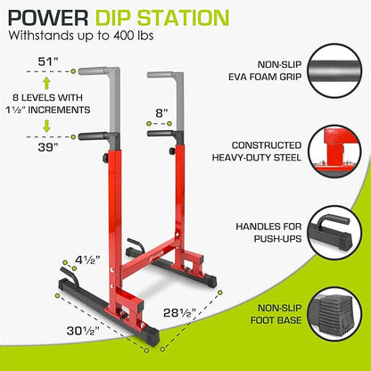 ProsourceFit Power Dip Station Adjustable Height Upper Body