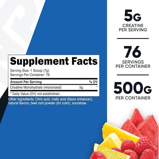 Nutricost Creatine Monohydrate Powder (Fruit Punch, 500 Gram)