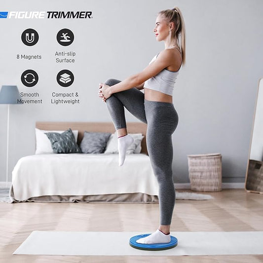 Core Abs Twister Board - 12-inch Waist Sculptor 8 Magnets