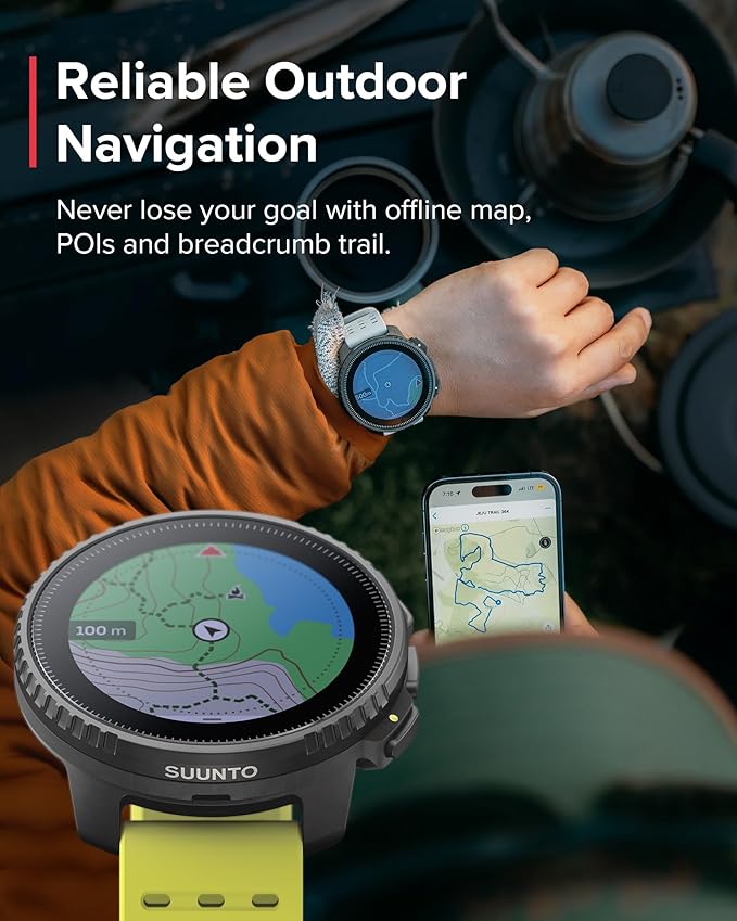 SUUNTO Vertical GPS Sports Watch, Premium Multisports Watch w/1.4 inch Touchscreen & 95+ Training Workout Analysis, Heart Rate & Sleep Tracking, 60-Day Battery Life, Dual-GNSS, Free Offline Maps, Lime