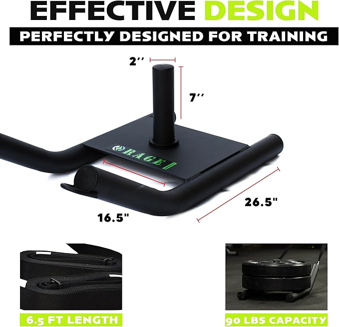 R2 Weight Training Pull Sled with Harness. 90 6.5 Feet