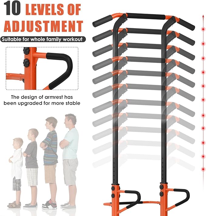 DlandHome Power Tower Dip Station Pull Up Bar