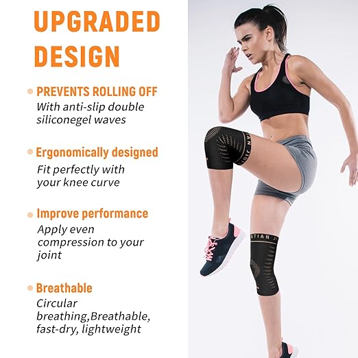 JIUFENTIAN Copper Knee Sleeve,Copper Knee Braces for Women and Men Arthritis,ACL, Tendinitis, Meniscus Tear, Joint Pain Relief, Running, Working Out, Fitness, Weightlifting (XLarge)