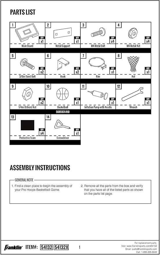 Franklin Sports Mini Basketball Hoops - Kids Indoor