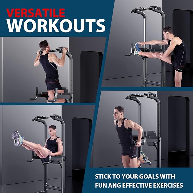 Power Tower Adjustable Height Pull Up & Dip