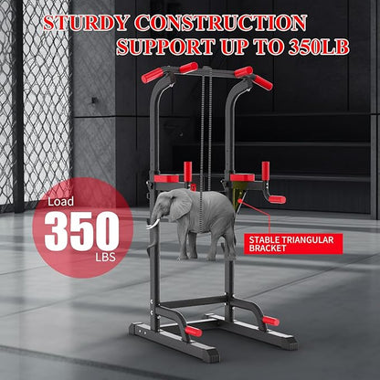 Power Tower Dip Station 85.5",Load 350LBS 350LBS