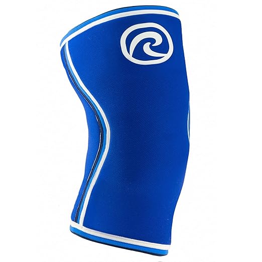 Rehband 7mm knee sleeve Power Max, knee support neoprene for bodybuilding, powerlifting, crossfit & heavy lifting, Colour:Blue, Size:XL