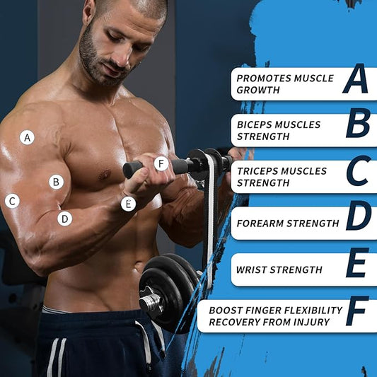 Wrist Roller Forearm Strengthener Exerciser: Forearm Blaster Forearm