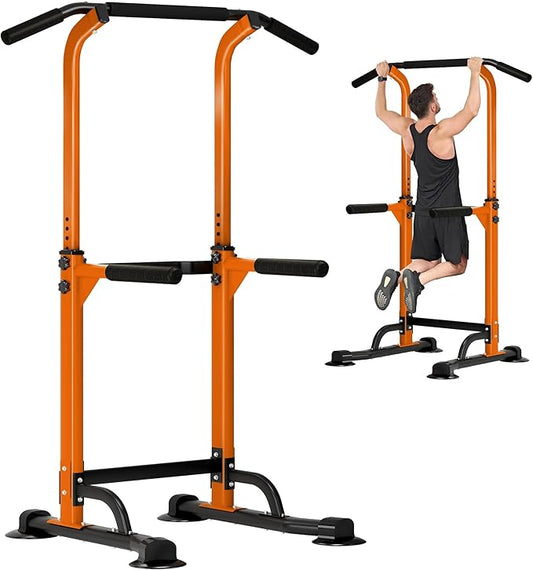 DlandHome Power Tower Dip Station Pull Up Bar