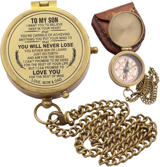 Engraved Compass to Son