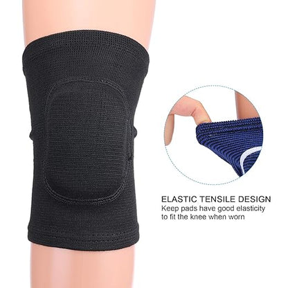 PATIKIL XS Size Protective Knee Pads, 6 Pairs Sponge Volleyball Knee Pads Breathable Dance Knee Pads Brace for Women Men Football Basketball Workout, Black