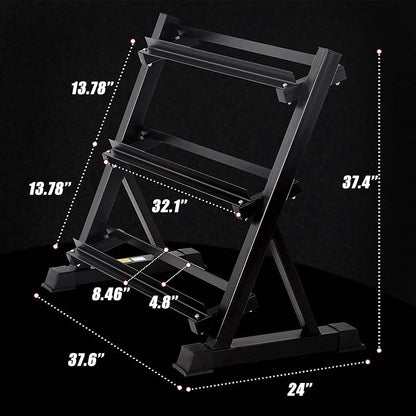 FDW 3-Tier Dumbbell Rack Weight Storage Rack for Home Gym,Multilevel Weight Rack Suitable for Dumbbells of Different Sizes