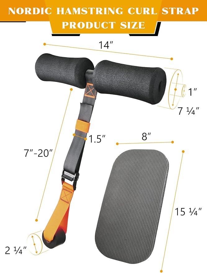 VAIIO Get Stronger Anywhere with Adjustable Nordic Hamstring 5s Setup, 450lb Capacity