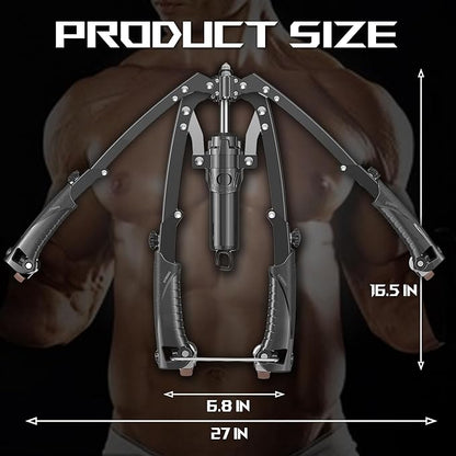 Arm Exercise Equipment Chest Workout - Hydraulic Power 10 Gears 22-440lbs,Chest Exerciser