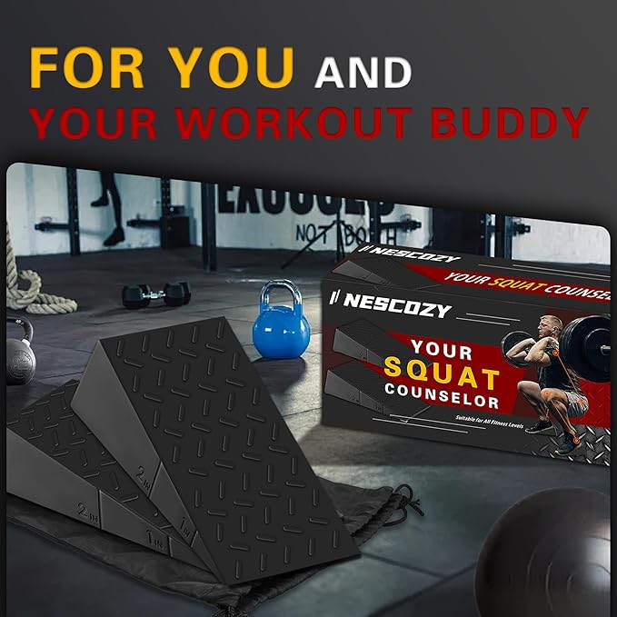 Squat Wedge Block Slant Board: for Squats Heel