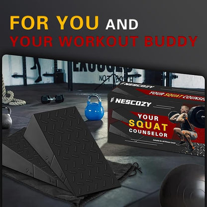Squat Wedge Block Slant Board: for Squats Heel