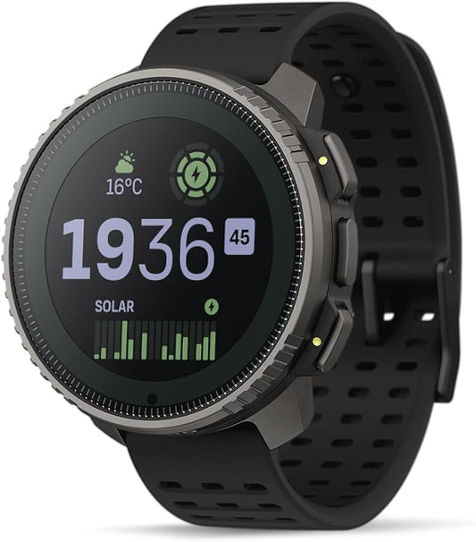 SUUNTO Vertical Titanium Solar GPS Adventure Watch, Dual-Band GNSS, Offline Maps, Solar Charging, 95+ Sports Modes, Training Metrics & Recovery Insights