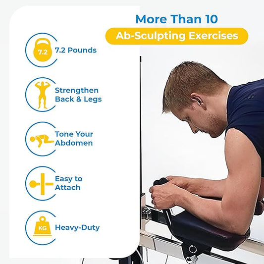 Total Gym Attachable Ab Crunch Accessory for Home Gym Workout Machines with Arm Padding and Instructional Fitness DVD featuring Rob Glick