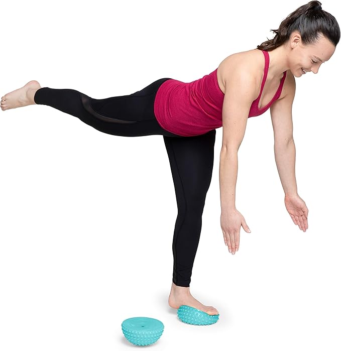 OPTP LO ROX Aligned Life Domes (Pair) - Textured Balance Pods - Stability and Balance Training Equipment - Sensory and Self-Massage Tools - by Lauren Roxburgh
