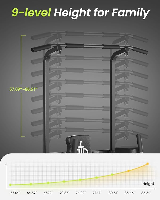 Sportsroyals Pull up Bar Multi-Function Power Tower Dip 400LBS