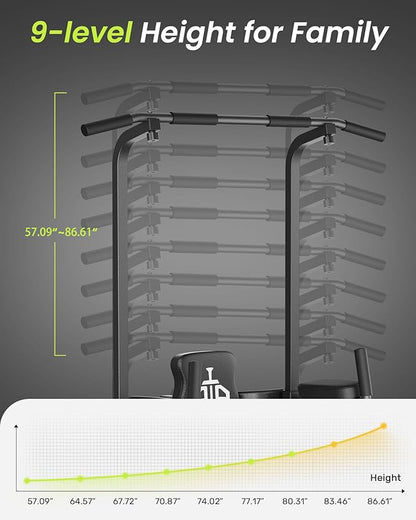 Sportsroyals Pull up Bar Multi-Function Power Tower Dip 400LBS
