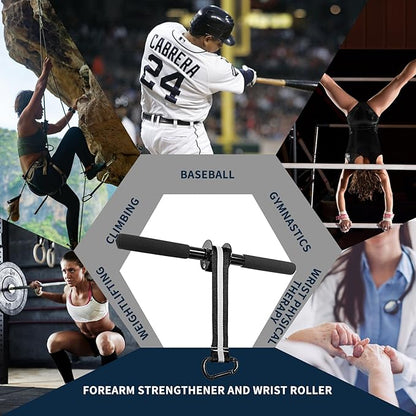 Wrist Roller Forearm Strengthener Exerciser: Forearm Blaster Forearm