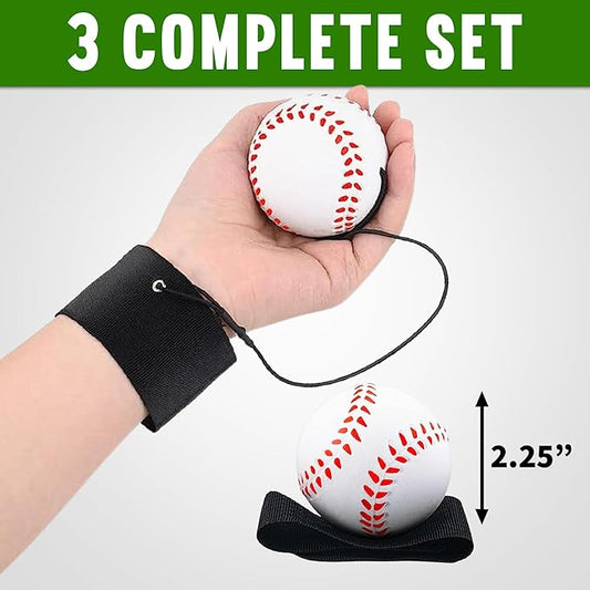 Reactive Sports Wrist Balls Baseballs - 3PK -