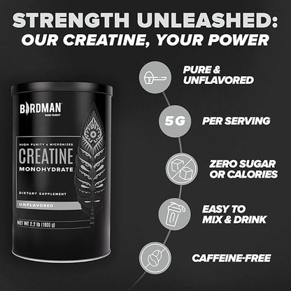 BIRDMAN Micronized Creatine Monohydrate Powder 200 Servings (5 grams 2.2lb.