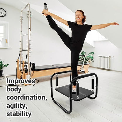 Wobble Balance Board for Adults with Metal Frame Balance Trainer, Standing Desk Balance Board for Physical Therapy Balance Training Equipment, Stability Trainer for Improve Balance, Core Strength