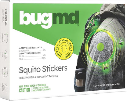 BugMD Squito Stickers Mosquito Repellent Patch Stickers (234 Stickers),