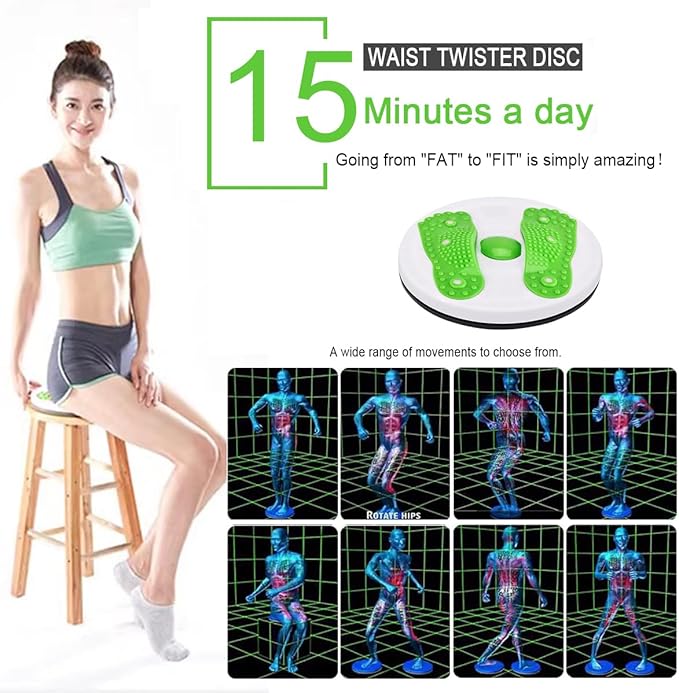 Twister/Ab Twister Board for Exercise Waist Twisting Disc (12 in)