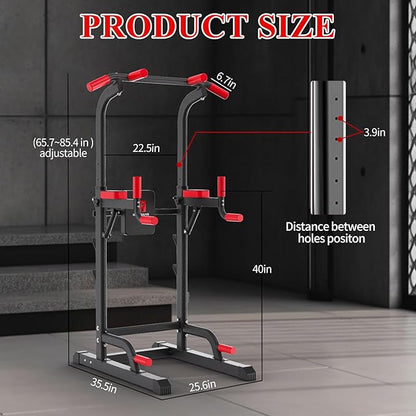Power Tower Dip Station 85.5",Load 350LBS 350LBS
