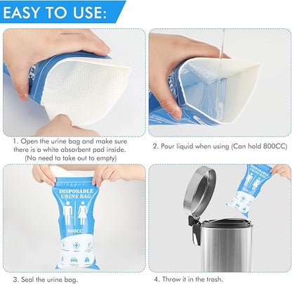 DIBBATU Disposable Urine Bag 12/24 PCS 800ML Emergency