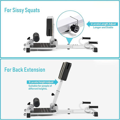 leikefitness Deluxe Multi-Function Deep Sissy Squat Bench Home 8400