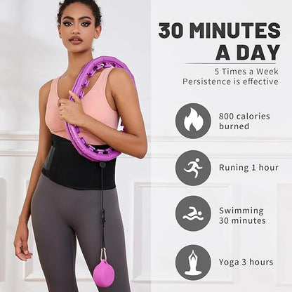 Weighted Fit Hoop Plus Size for Adult Weight Loss 18/32 Detachable 2 in 1, Great